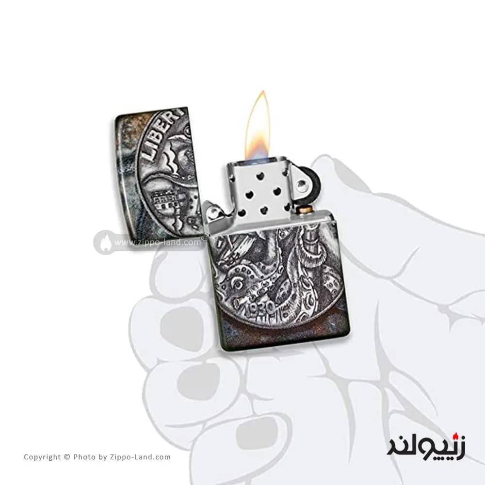 فندک زیپو مدل Pirate Coin Design کد 49434 — تصویر ۴