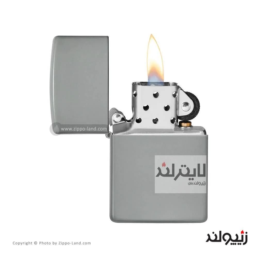 فندک زیپو مدل Classic Flat Gray کد 49452 — تصویر ۲