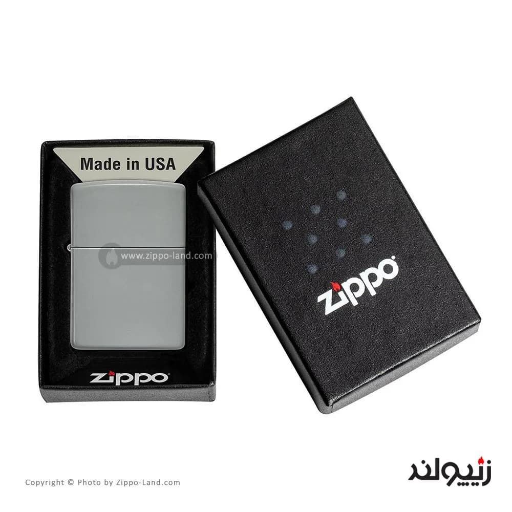 فندک زیپو مدل Classic Flat Gray کد 49452 — تصویر ۴