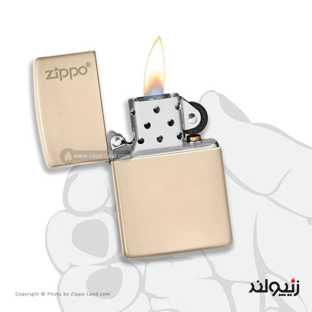 فندک زیپو مدل Classic Flat Sand Zippo Logo کد 49453zl — تصویر ۳