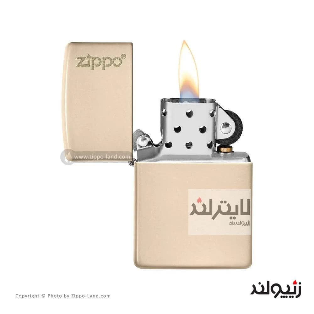 فندک زیپو مدل Classic Flat Sand Zippo Logo کد 49453zl — تصویر ۲