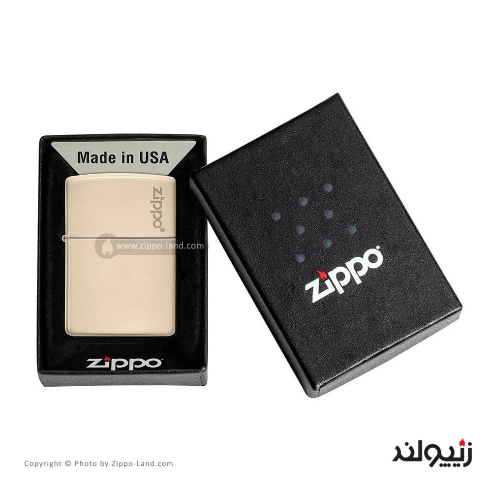 فندک زیپو مدل Classic Flat Sand Zippo Logo کد 49453zl — تصویر ۴
