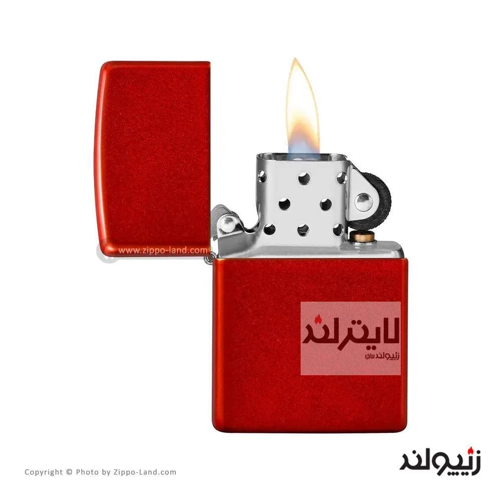 فندک زیپو مدل Classic Metallic Red کد 49475 — تصویر ۲