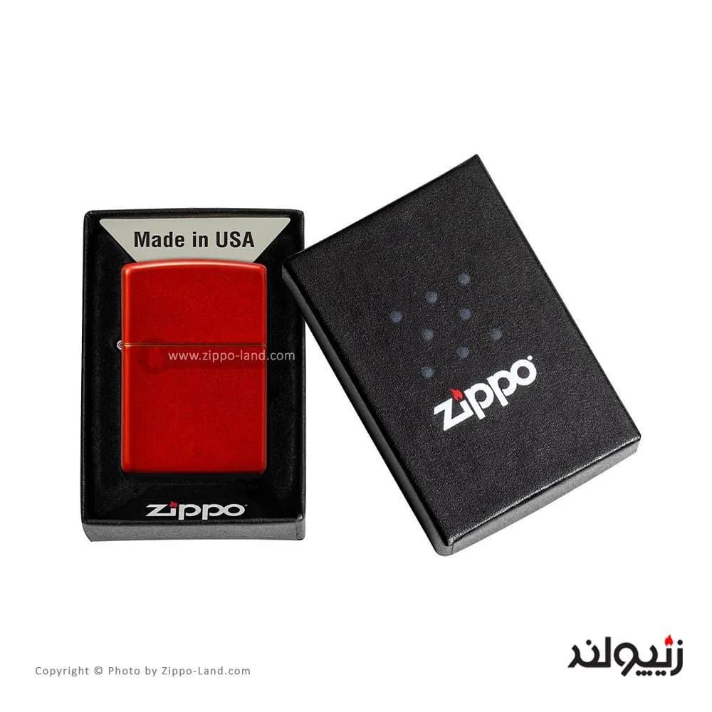 فندک زیپو مدل Classic Metallic Red کد 49475 — تصویر ۴