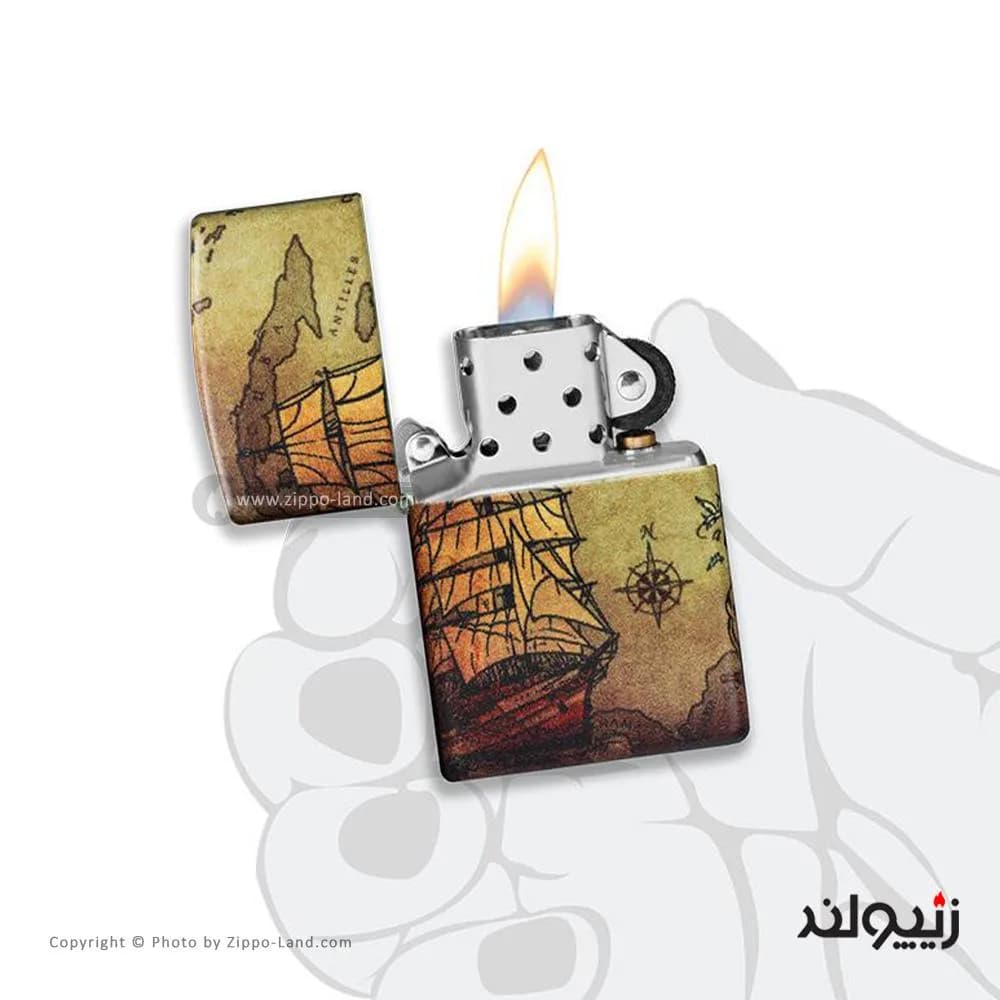 فندک زیپو مدل Pirate Ship Design کد 49355 — تصویر ۴