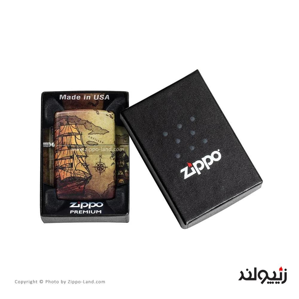 فندک زیپو مدل Pirate Ship Design کد 49355 — تصویر ۵