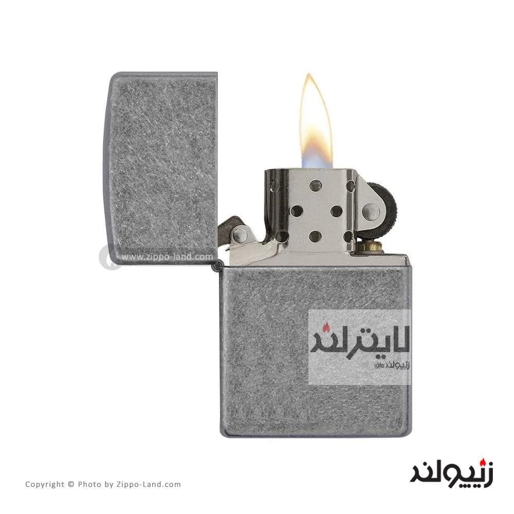 فندک زیپو مدل Classic Antique Silver Plate کد 121fb — تصویر ۲
