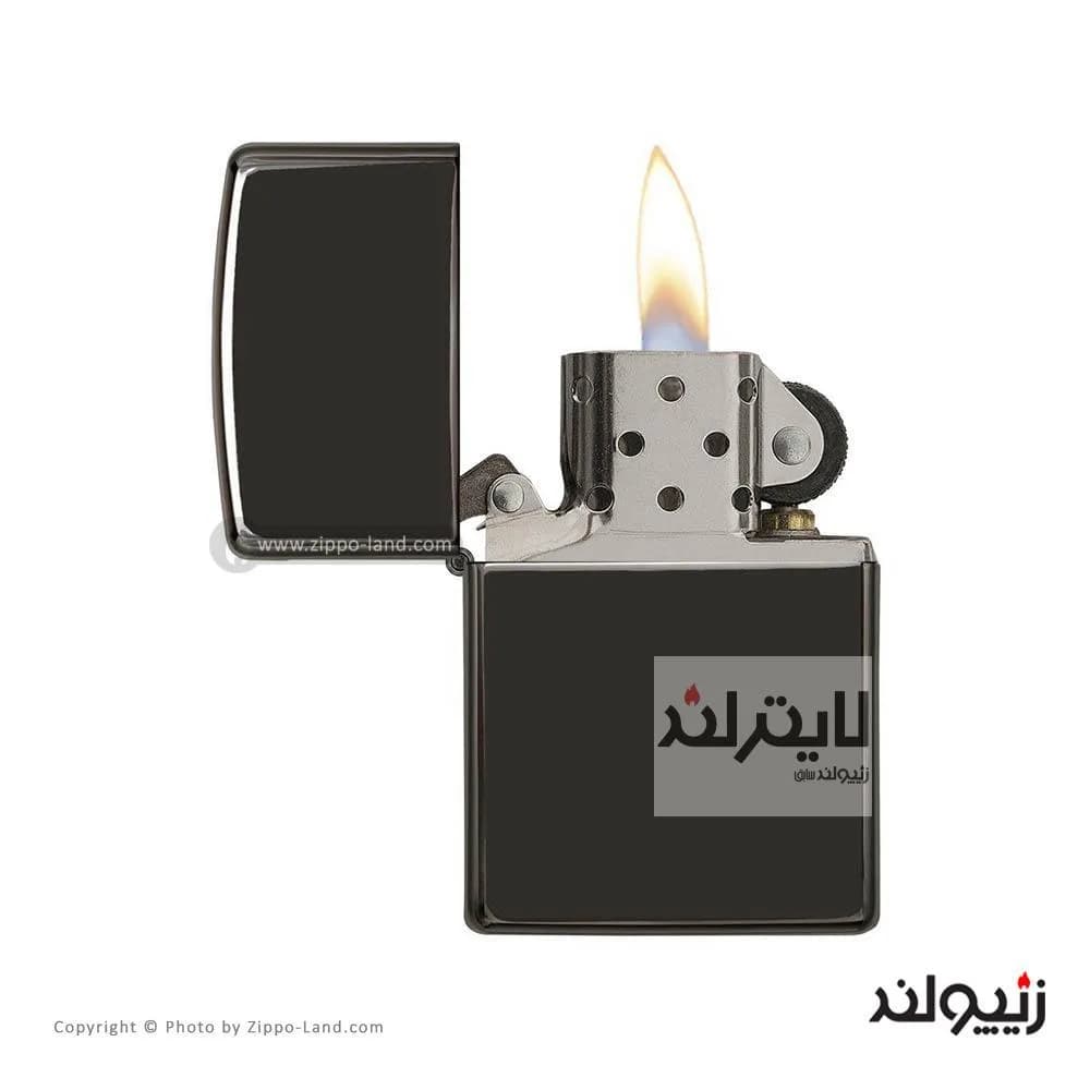 فندک زیپو مدل Classic High Polish Black کد 24756 — تصویر ۲