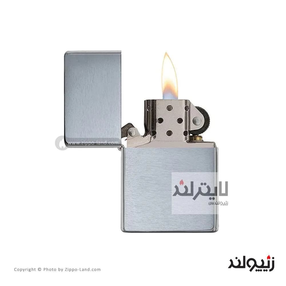 فندک زیپو مدل Brushed Chrome Vintage کد 230.25 — تصویر ۲