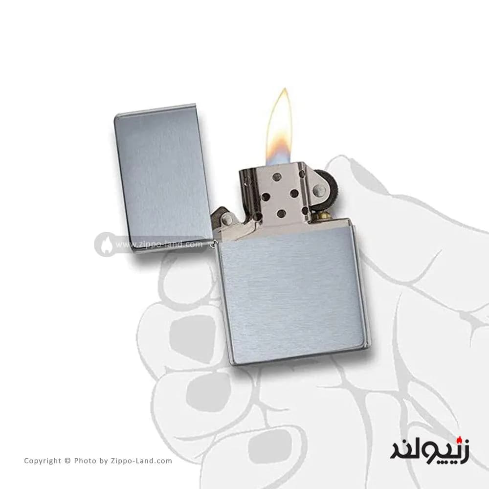 فندک زیپو مدل Brushed Chrome Vintage کد 230.25 — تصویر ۴