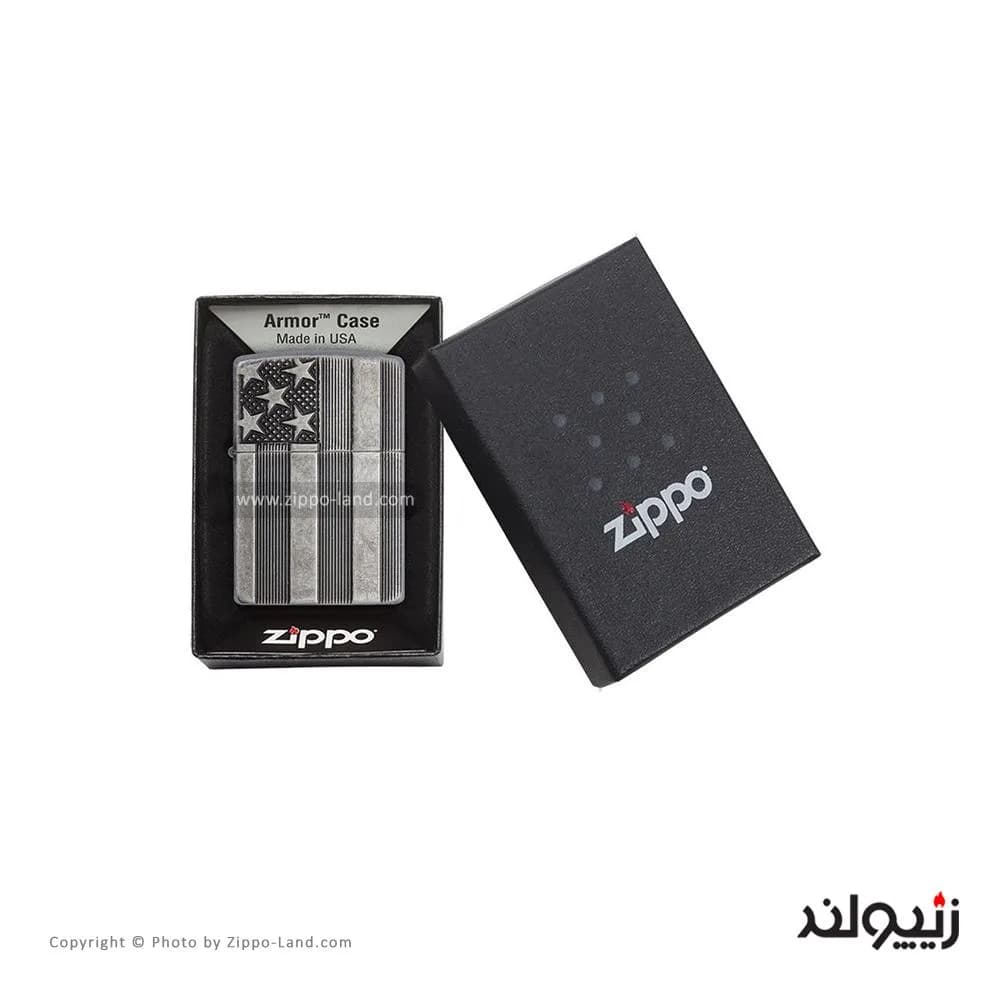 فندک زیپو مدل Flag Armor کد 28974 — تصویر ۴