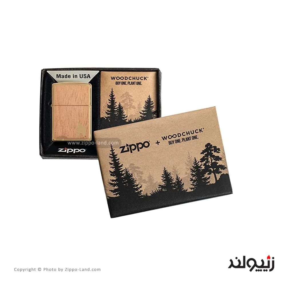 فندک زیپو مدل Woodchuck Usa Flame کد 29901 — تصویر ۵