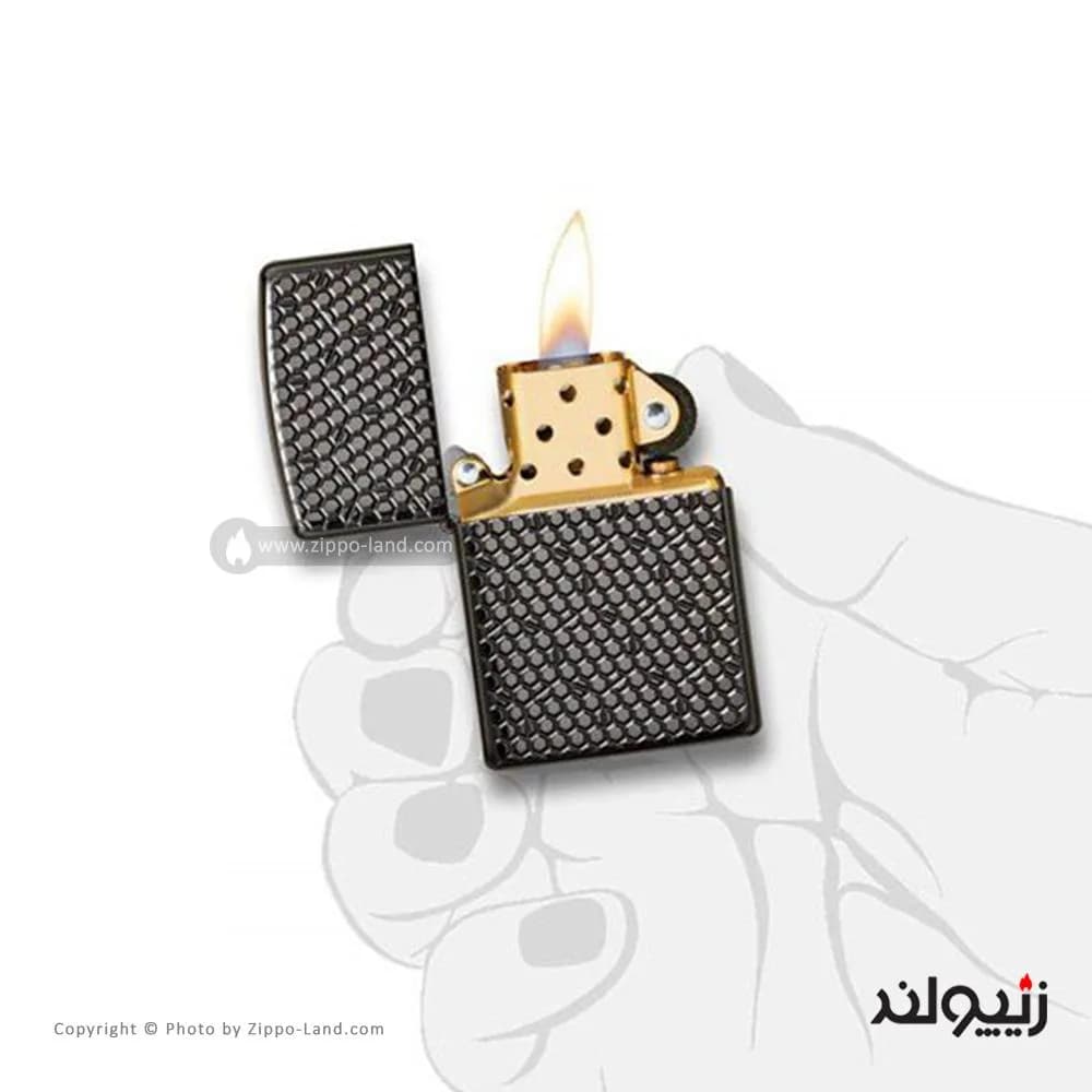 فندک زیپو مدل Hexagon Design کد 49021 — تصویر ۳