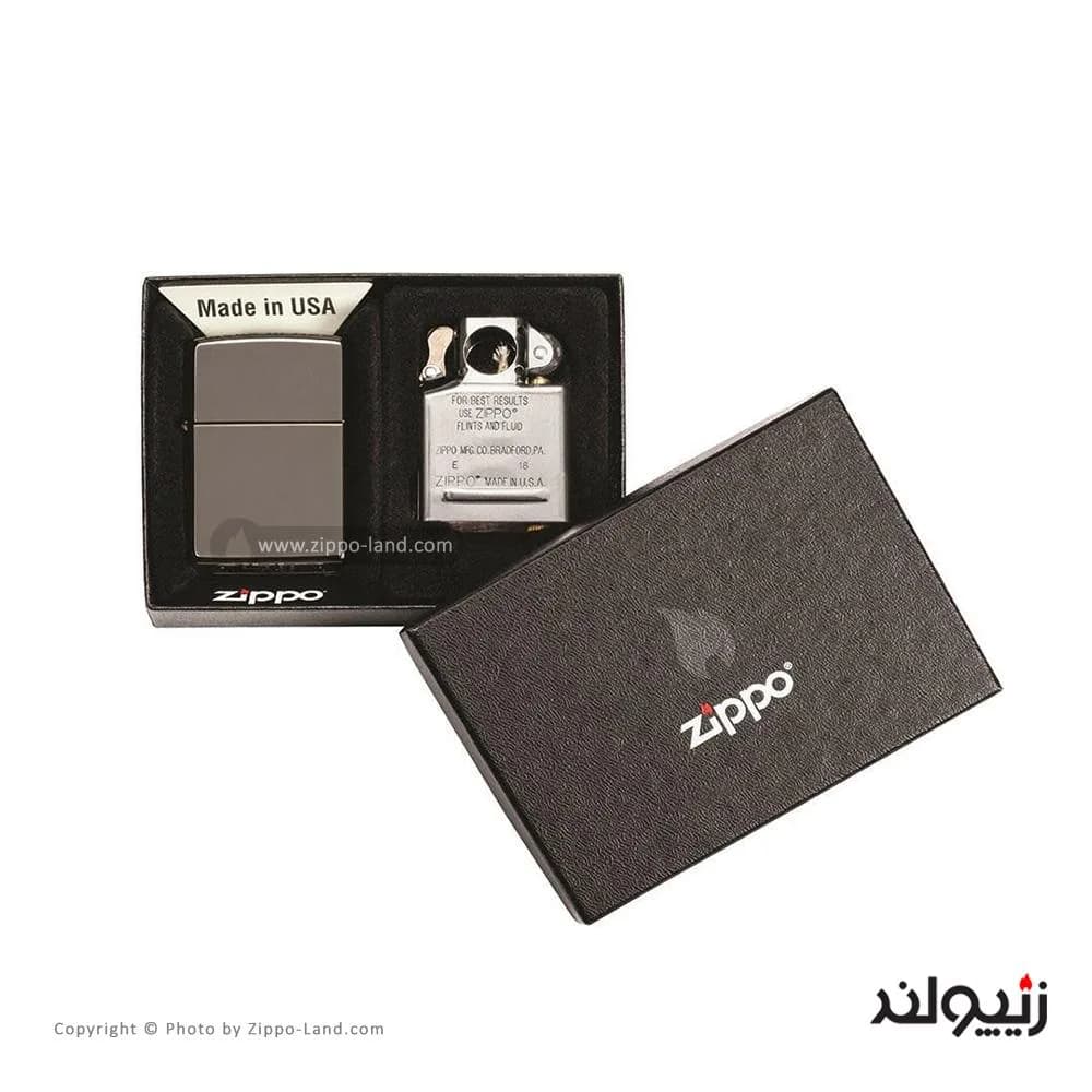 فندک زیپو مدل Black Ice Lighter And Pipe Insert کد 29789 — تصویر ۵