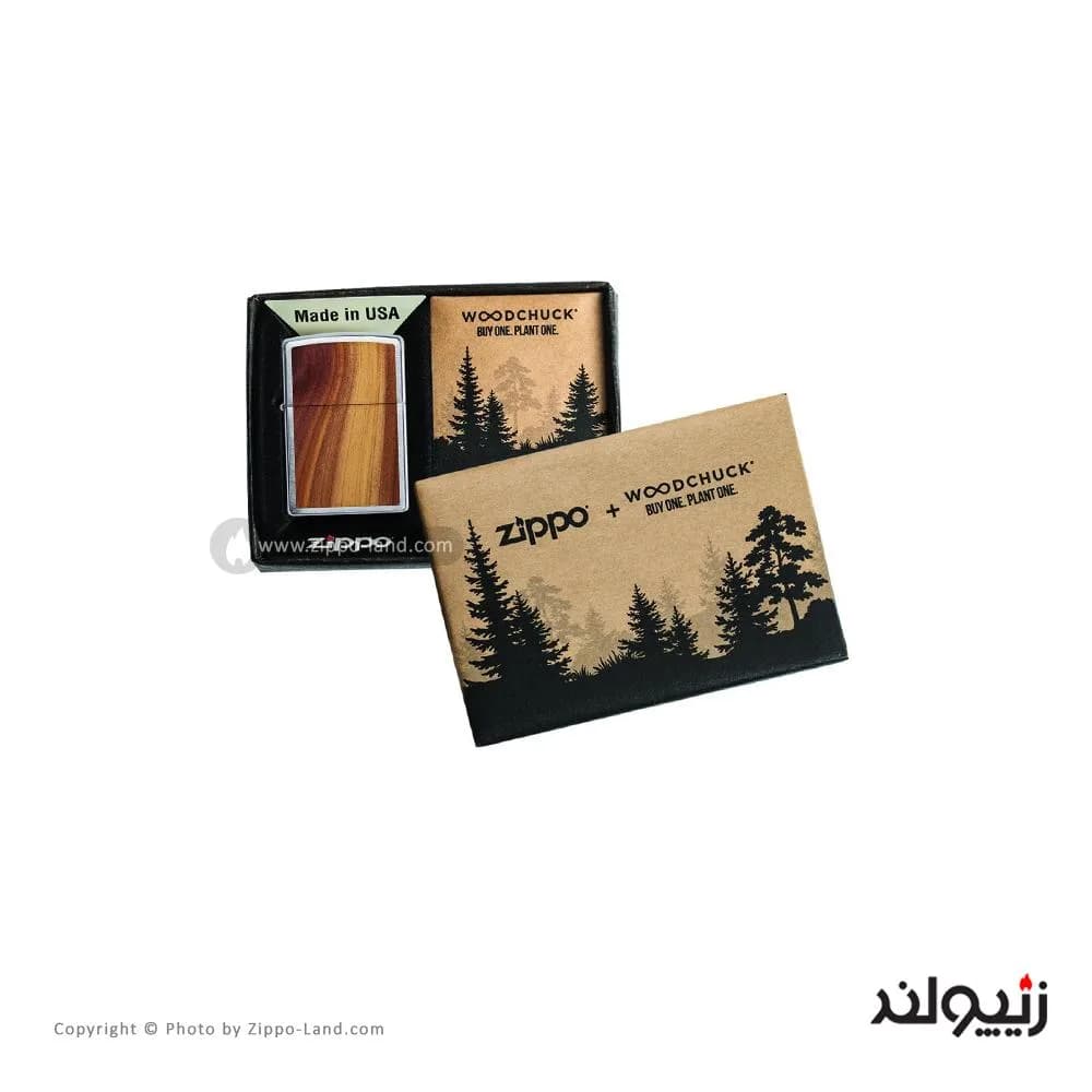 فندک زیپو مدل Woodchuck USA Cedar کد 29900 — تصویر ۴