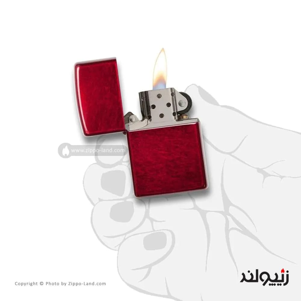 فندک زیپو مدل Classic Candy Apple Red کد 21063 — تصویر ۳
