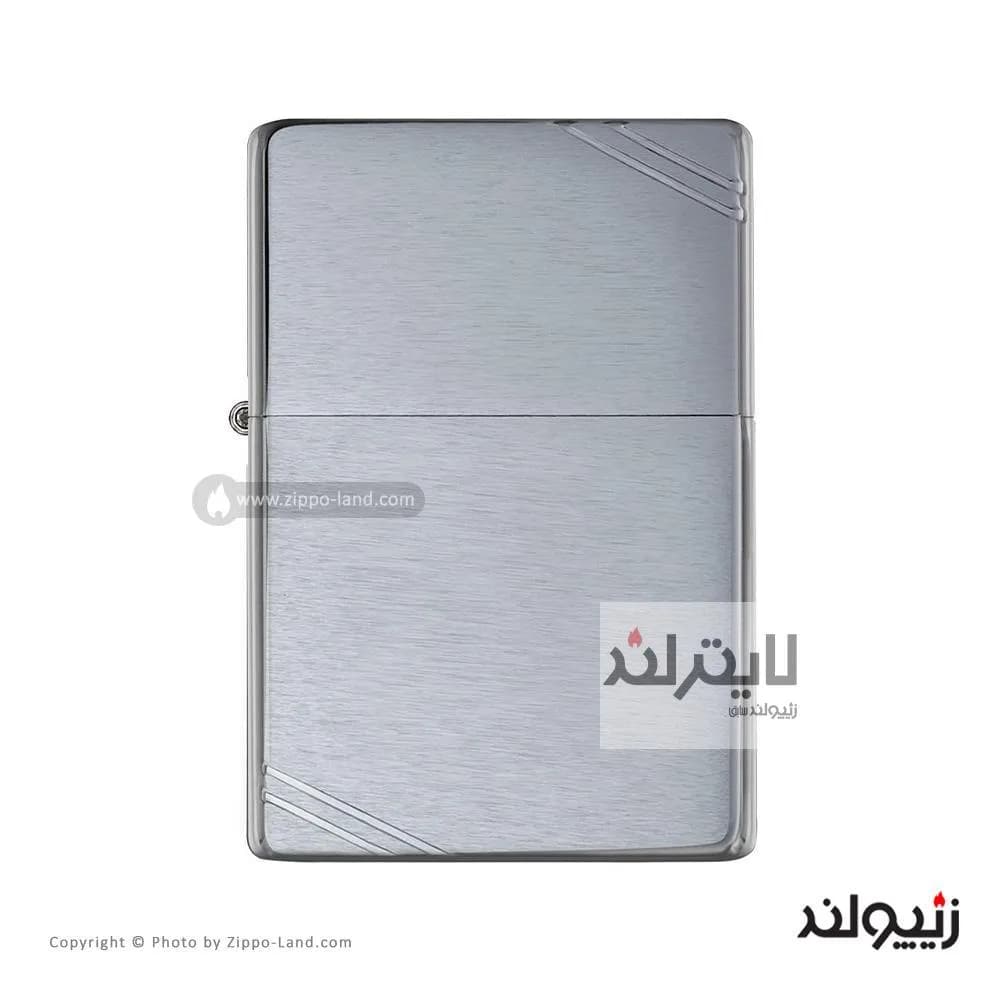 فندک زیپو مدل Brushed Chrome Vintage Slashes کد 230