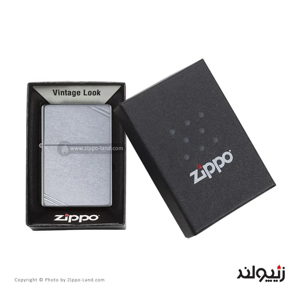 فندک زیپو مدل Street Chrome Vintage With Slashes کد 267 — تصویر ۴