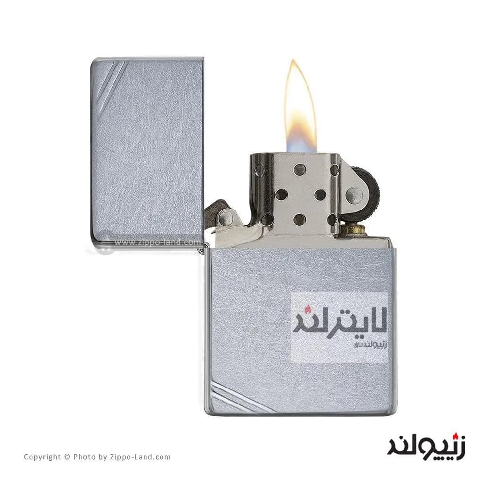 فندک زیپو مدل Street Chrome Vintage With Slashes کد 267 — تصویر ۲