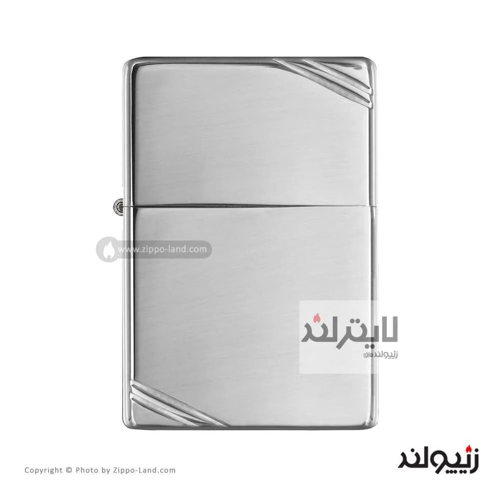 فندک زیپو مدل High Polish Chrome Vintage With Slashes کد 260