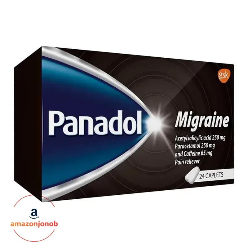 قرص مسکن پانادول مدل migraine بسته 24 عددی