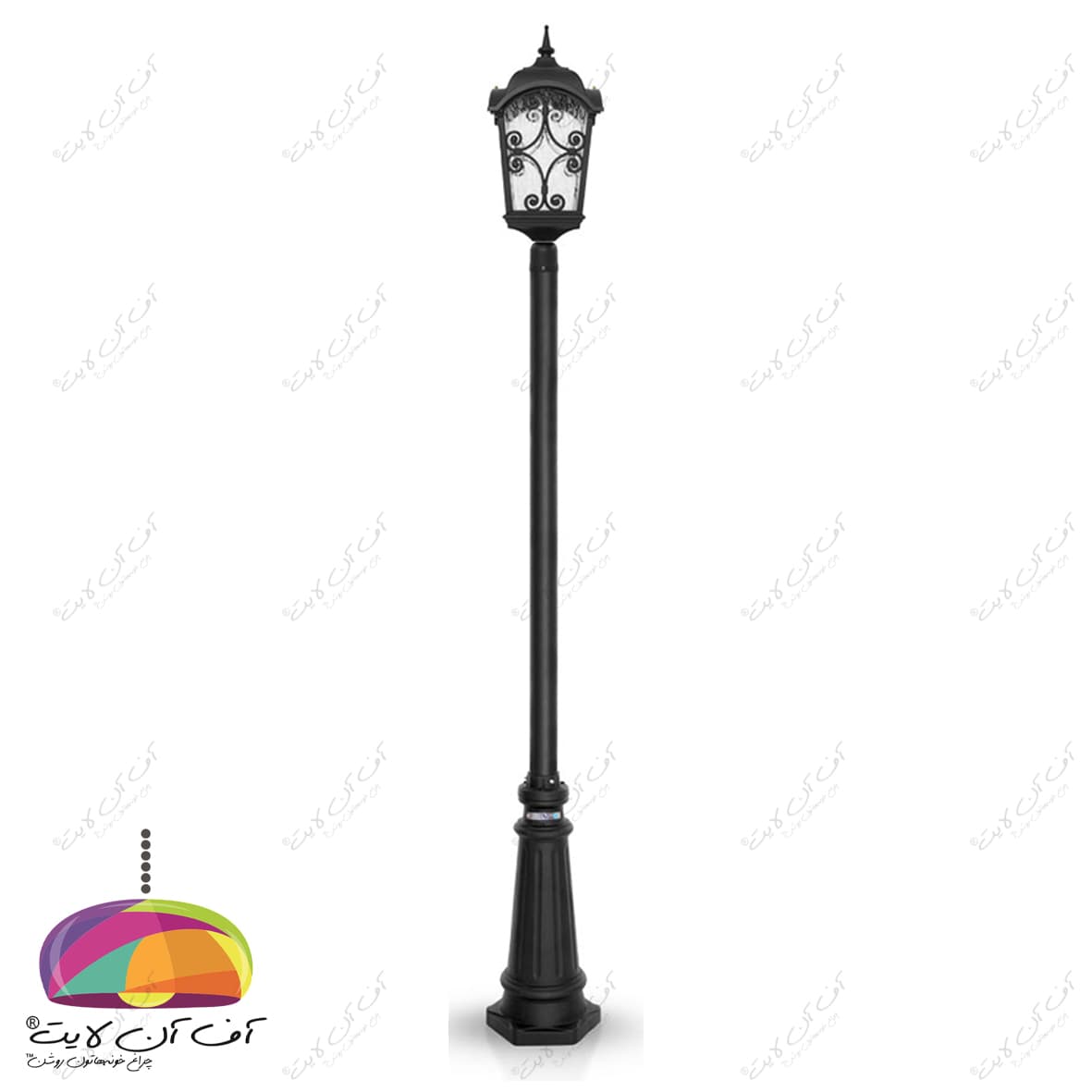 چراغ پارکی مدل آروین پایه ارغوان شب تاب