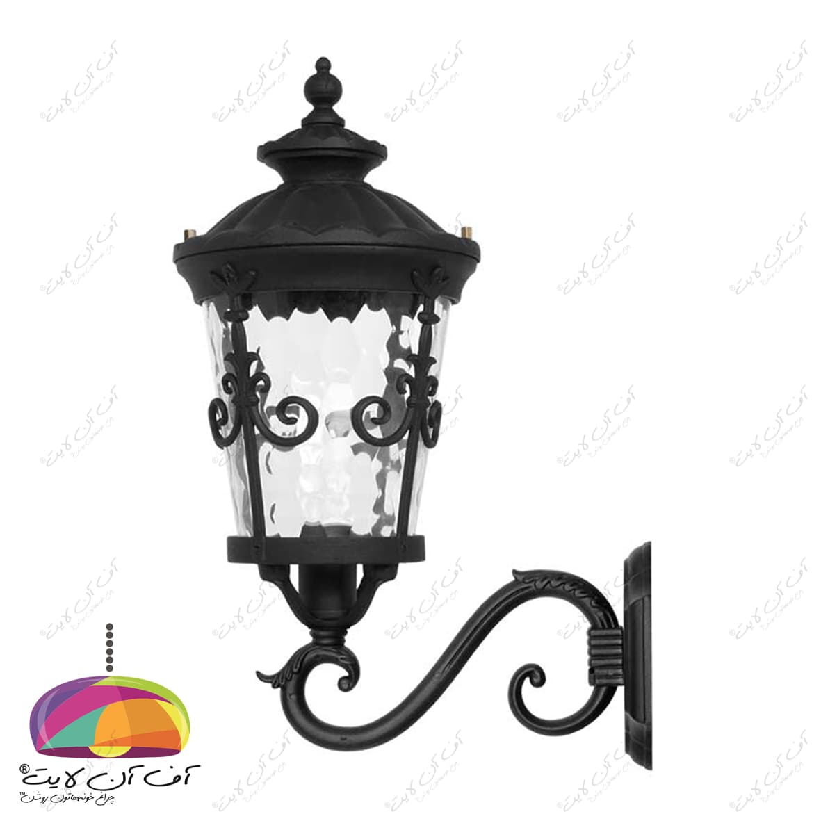 چراغ دیواری حیاطی مدل ماهنوس شاخه سناتور شب تاب