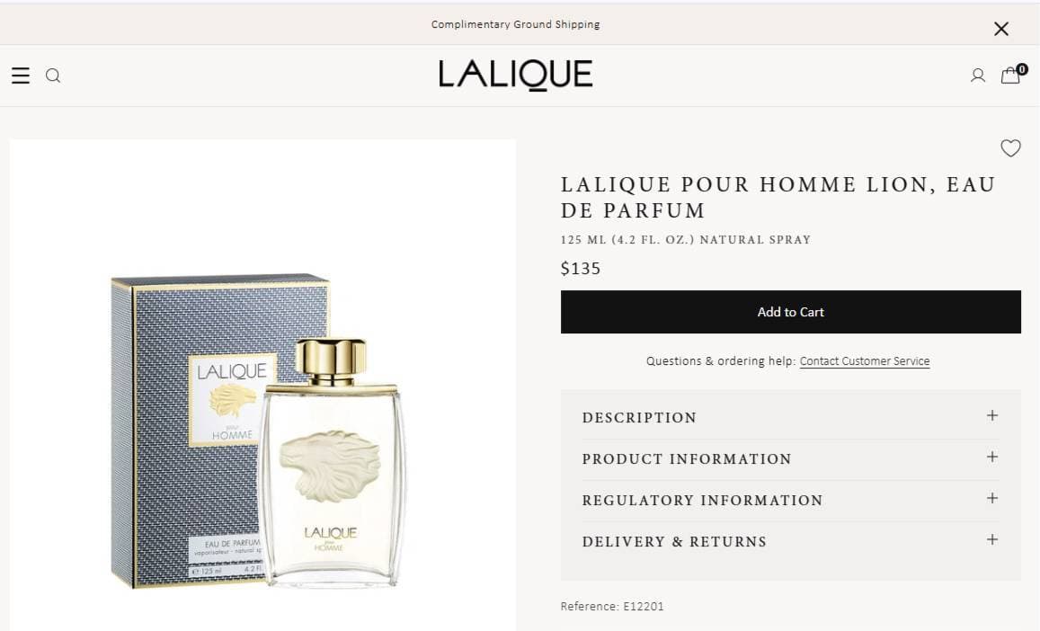 دکانت عطر ادکلن لالیک پور هوم مردانه (لالیک شیر) 5 میل اصلی | lalique Pour Homme for Men 5ml — تصویر ۳