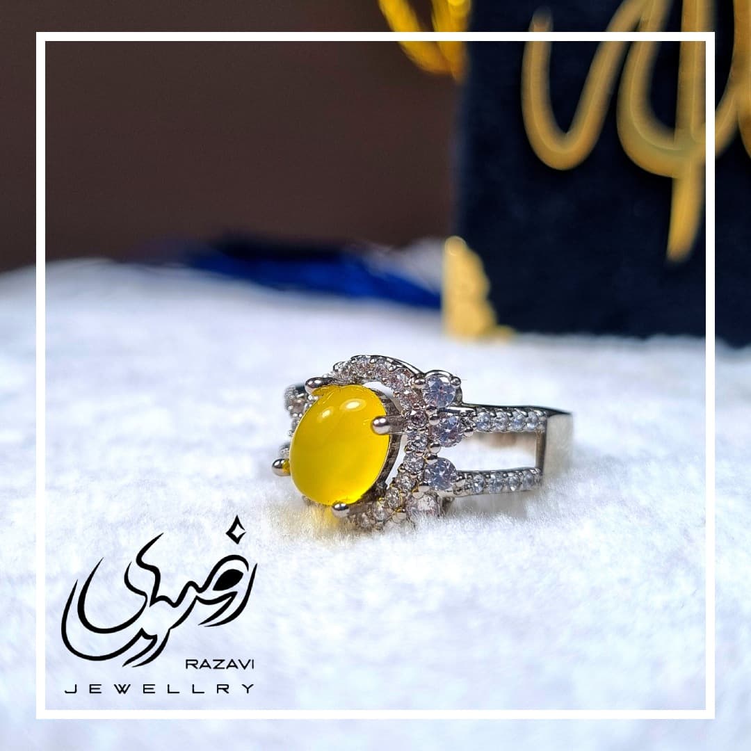 انگشتر زنانه نقره شرف الشمس طرح ستاره کد 256