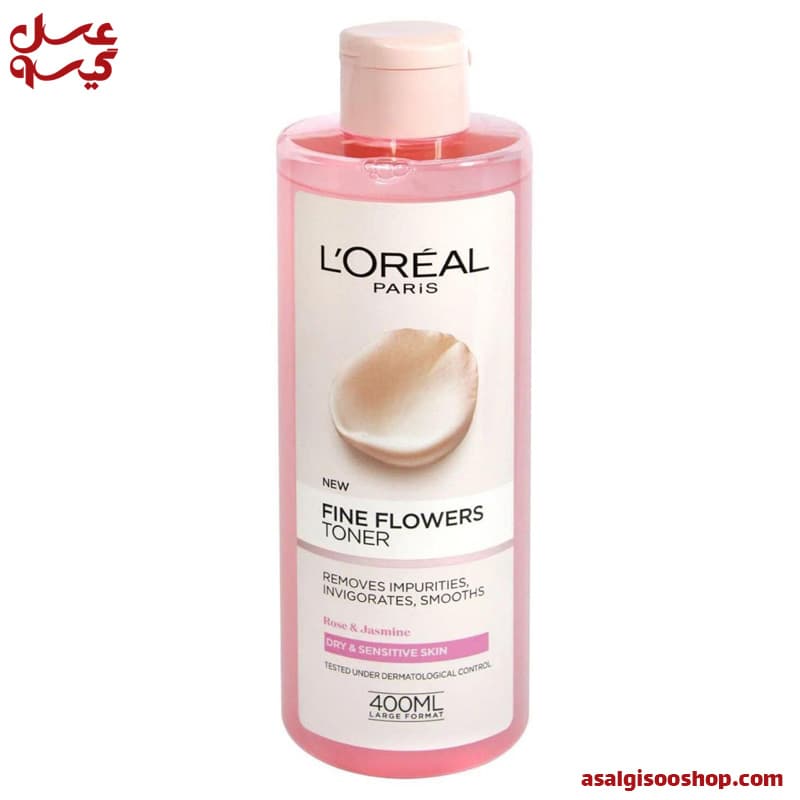 تونر لورال مناسب پوست خشک FINE FLOWERS حجم 400 میل | کد 2295