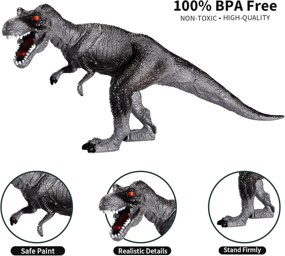 ست بزرگ فیگور دایناسور ۹ عددی به همراه پارک بازی و باکس حمل (Dinosaur World) — تصویر ۵