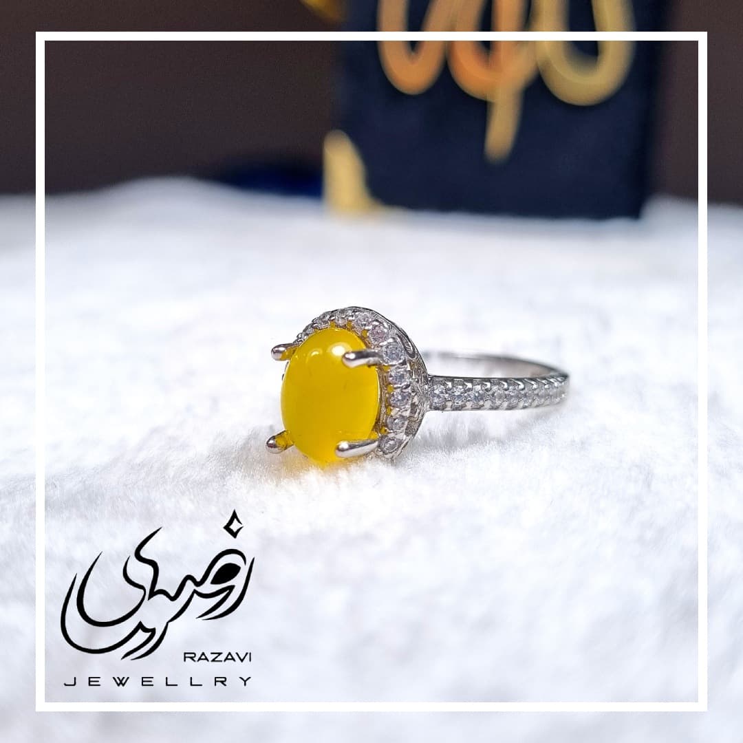 انگشتر زنانه نقره شرف الشمس یمنی طرح مانلی کد 270