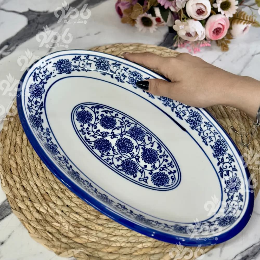 دیس بیضی ژاپنی آبی str343 — تصویر ۲