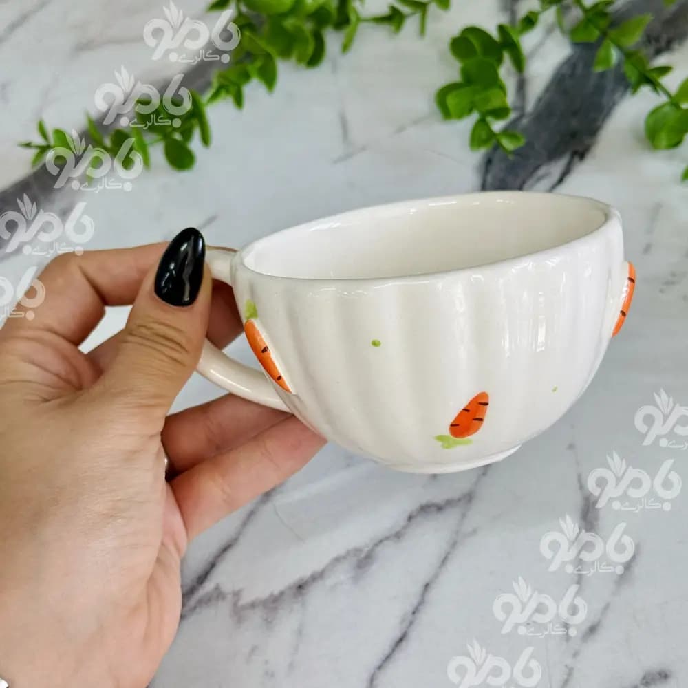 تکست فنجان دالبری 10 سانت هویج برجسته — تصویر ۲