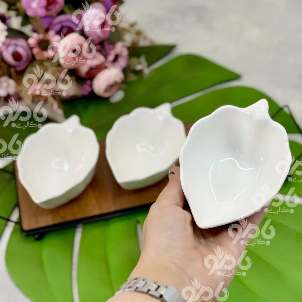 اردو زیره چوب و فلز 3 پیاله برگ — تصویر ۲