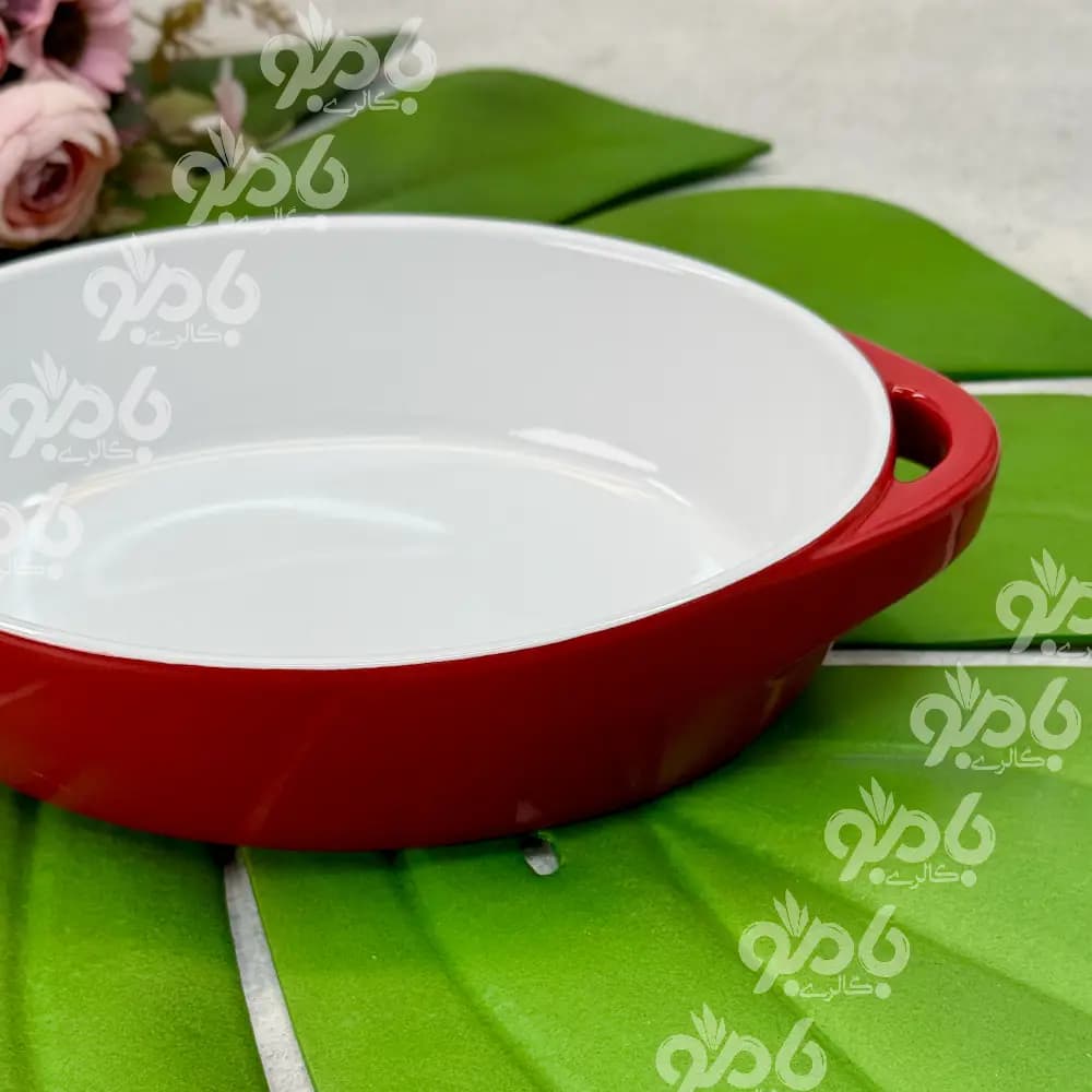 تابه دنی هوم بیضی قرمز سفید23سانت 65249 — تصویر ۲