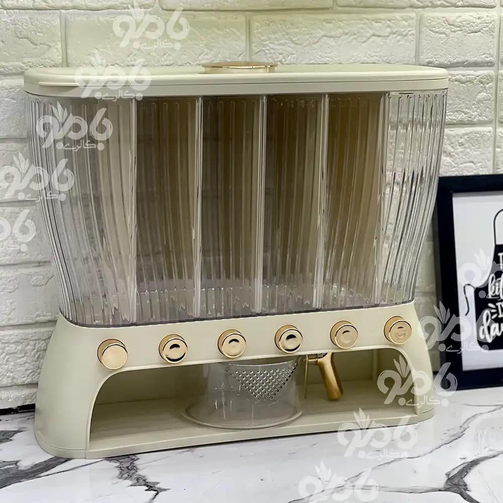 باکس حبوبات 6 خانه 4006 باریک وانیل