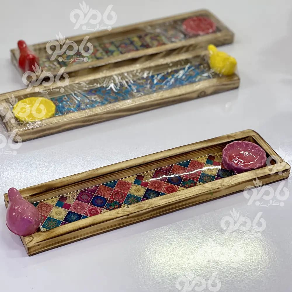 جاعودی چوبی کاشی رنگی 7رنگ