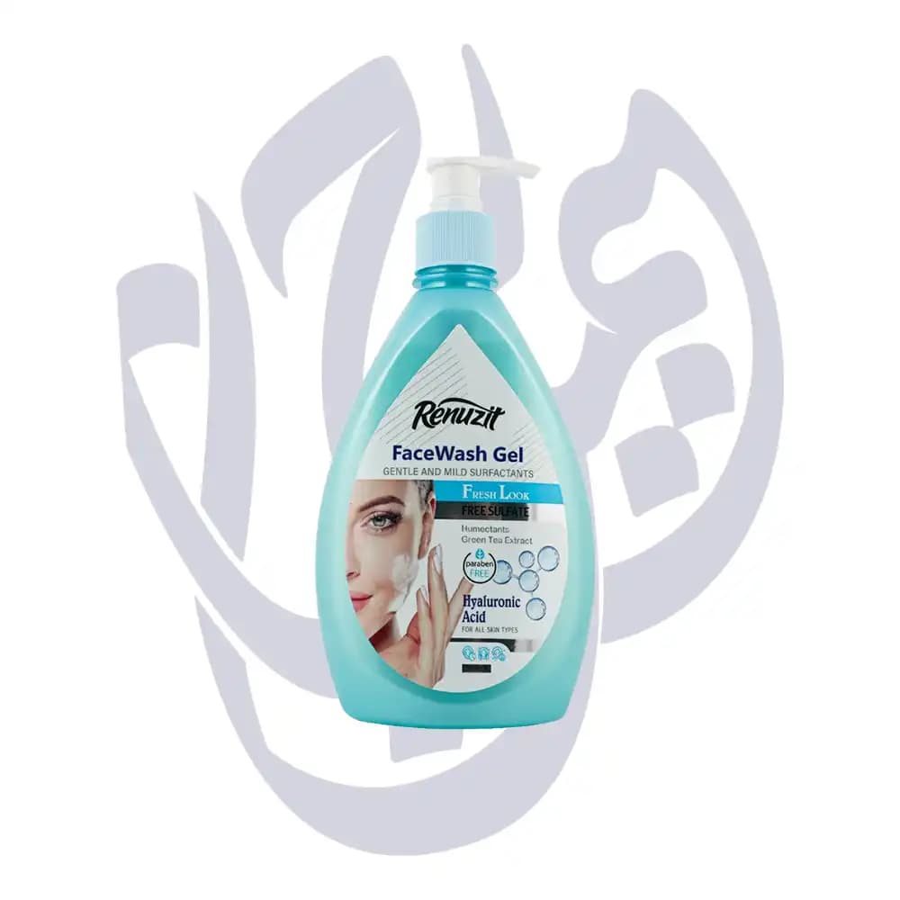 ژل شست شوی صورت رینوزیت آبی هیالورونیک اسید FaceWash Gel 500ml