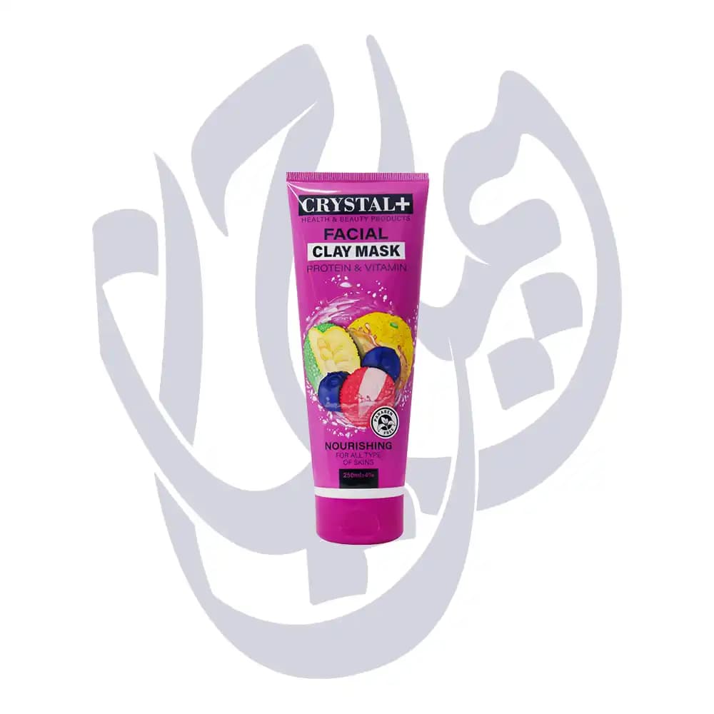 ماسک صورت پروتئینه و ویتامینه کریستال مناسب انواع پوست CLAY MASK 250ml