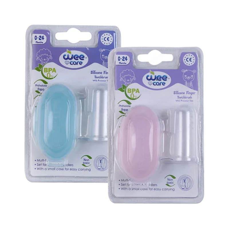 مسواک انگشتی سیلیکنی به همراه قاب وی کر (Wee Care-S601)
