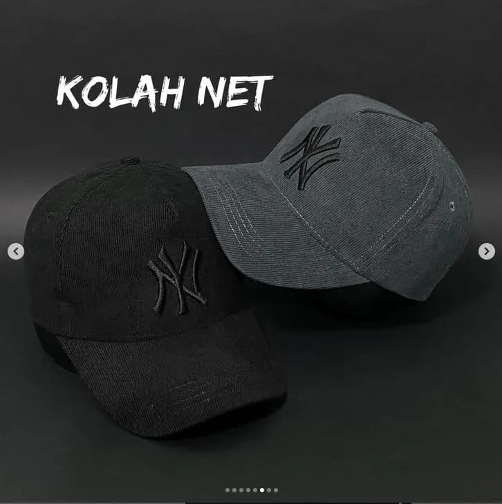 کلاه مخمل کبریتی طرح NY کد 4283 — تصویر ۶