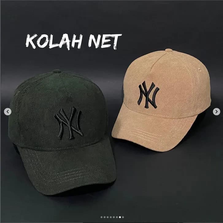کلاه مخمل کبریتی طرح NY کد 4283 — تصویر ۷