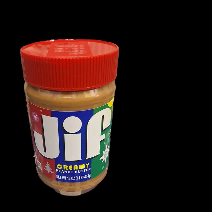 کره بادام زمینی جیف (jif) کرمی قرمز رنگ بدون گلوتن 454 گرمی – عمده جعبه 12 عددی — تصویر ۲