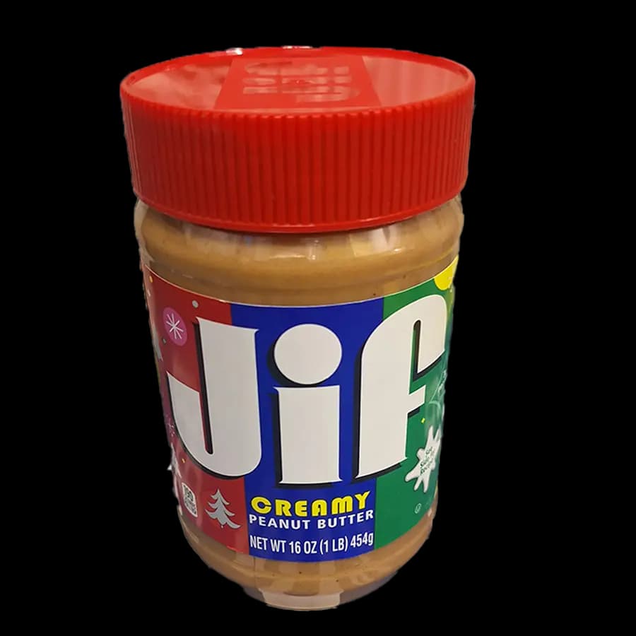 کره بادام زمینی جیف (jif) کرمی قرمز رنگ بدون گلوتن 454 گرمی