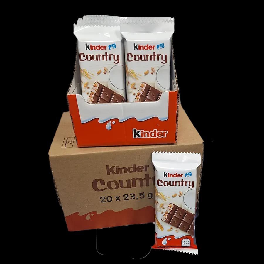 شکلات کیندر کانتری (kinder country) با مغز غلات 23.5 گرمی – بسته 20 عددی
