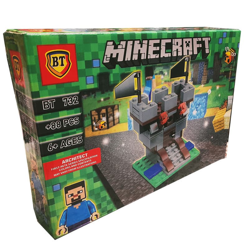ساختنی 88 تکه ناب سل مدل بی تی ماینکرافت کد88pcs Minecraft build 732