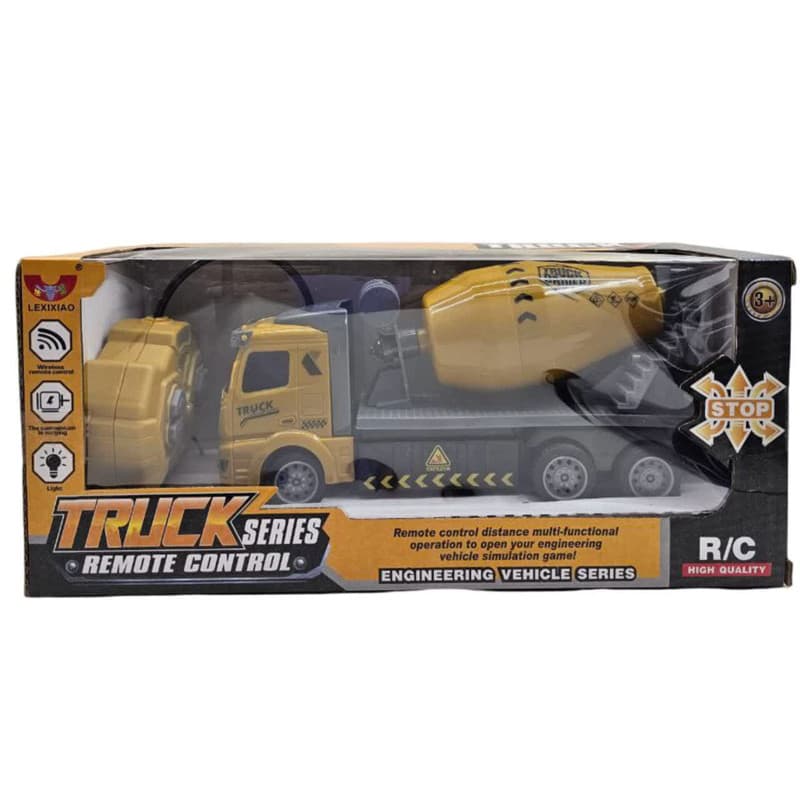 ماشین بازی کنترلی ناب سل مدل میکسر راهسازی چراغدار شارژی Road construction mixer machine — تصویر ۵