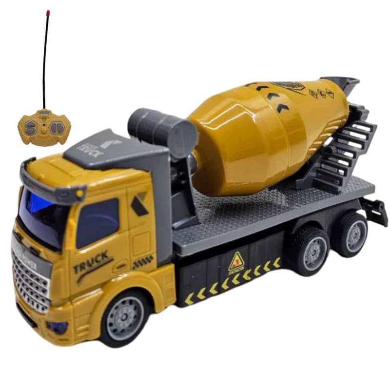 ماشین بازی کنترلی ناب سل مدل میکسر راهسازی چراغدار شارژی Road construction mixer machine — تصویر ۲