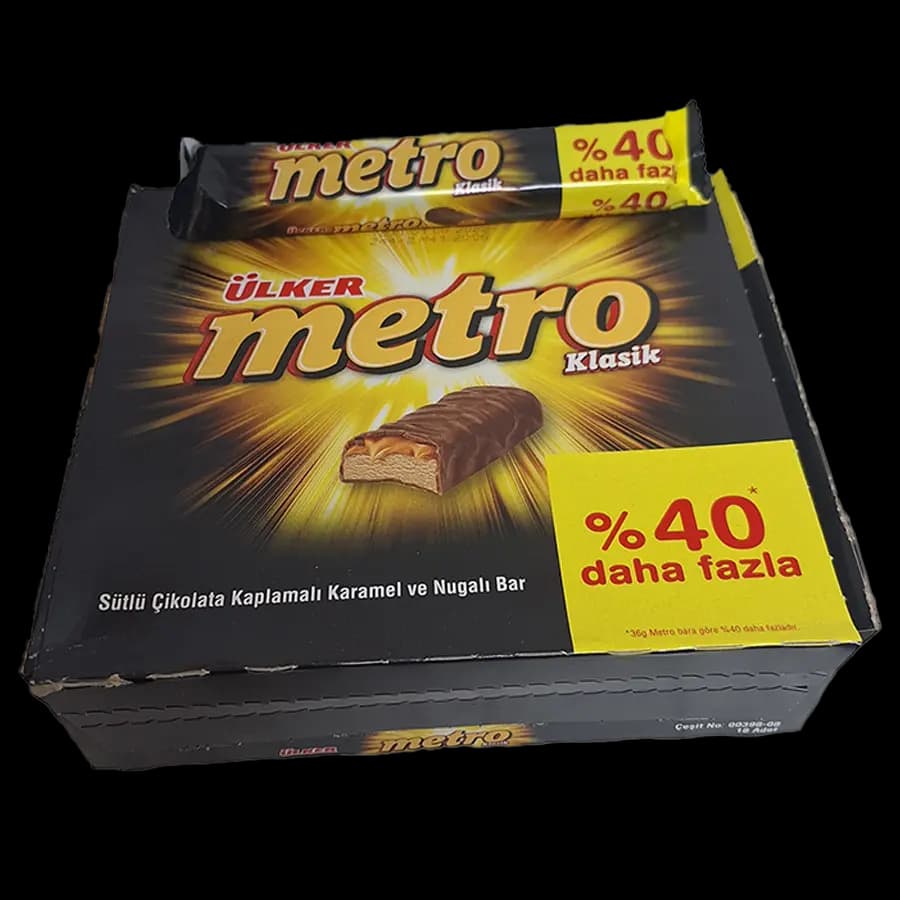 شکلات مترو دوبل 50 گرمی (metro) – عمده بسته 18 عددی